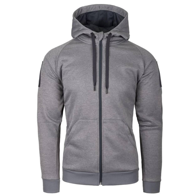 Худі з блискавкою Helikon-Тех Urban Tactical Hoodie сірий меланж розмір XL - зображення 1