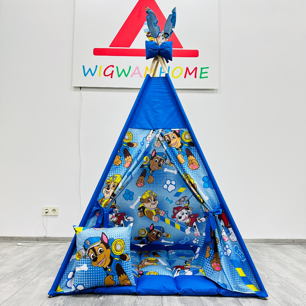 Вигвам Детский "Щенячий Патруль" для мальчика, для девочки WIGWAMHOME, 110х110х180см, синий - изображение 2