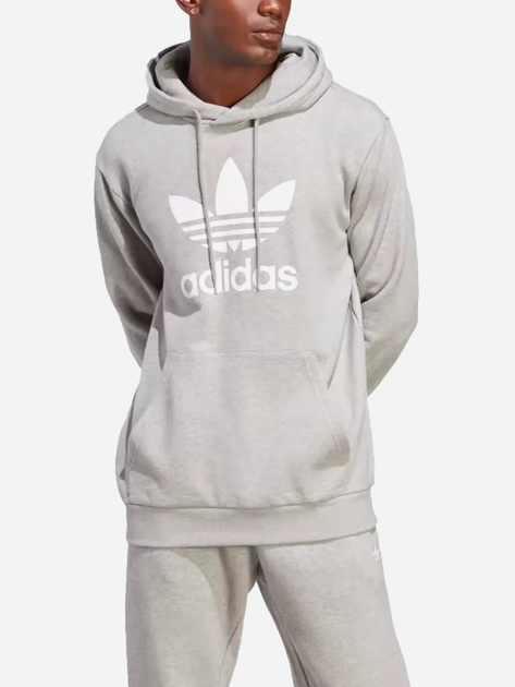 Худі чоловіче adidas Classics Trefoil Hoodie IA4884 M Сіре (4066745539812) - зображення 1