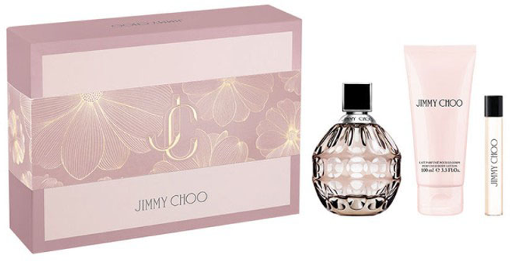 Zestaw damski Jimmy Choo Woda perfumowana 100 ml + Miniaturka Woda perfumowana 7.5 ml + Lotion do ciała 100 ml (3386460146210) - obraz 1