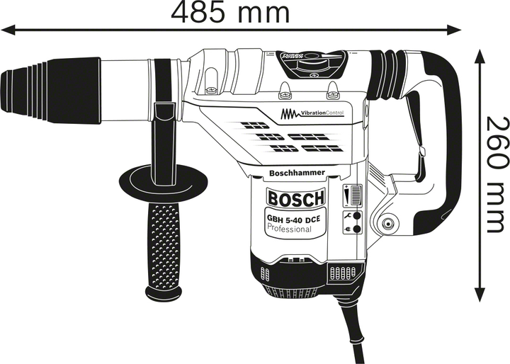 Перфоратор Bosch Professional GBH 5-40 DCE (0611264000) - изображение 5