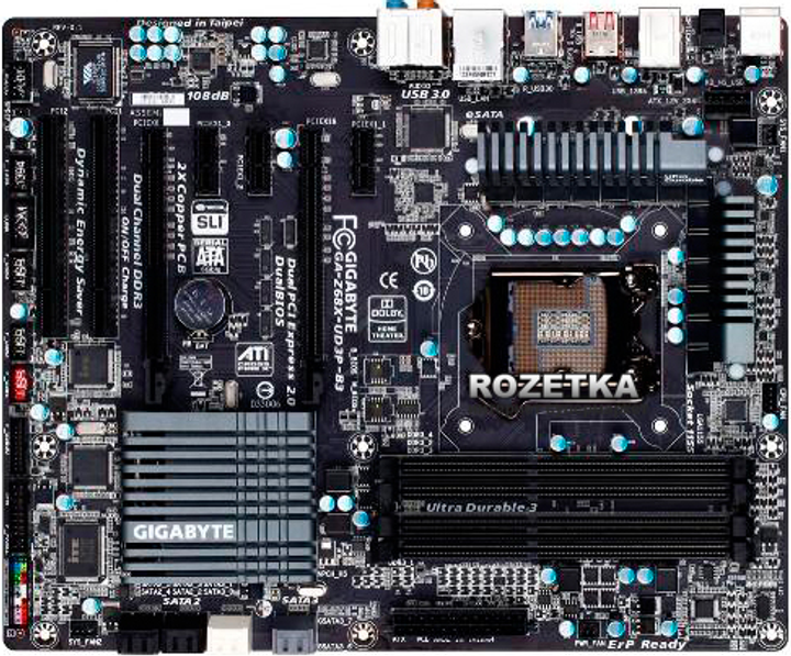 Материнская плата Gigabyte GA-Z68X-UD3P-B3 (s1155, Intel Z68, 2xPCI ...