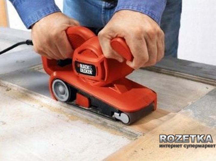 Стрічкова шліфувальна машина Black+Decker KA86 - зображення 3