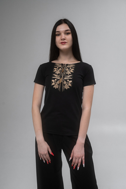 Вишита жіноча футболка з вишитими колосками XL 4822409 