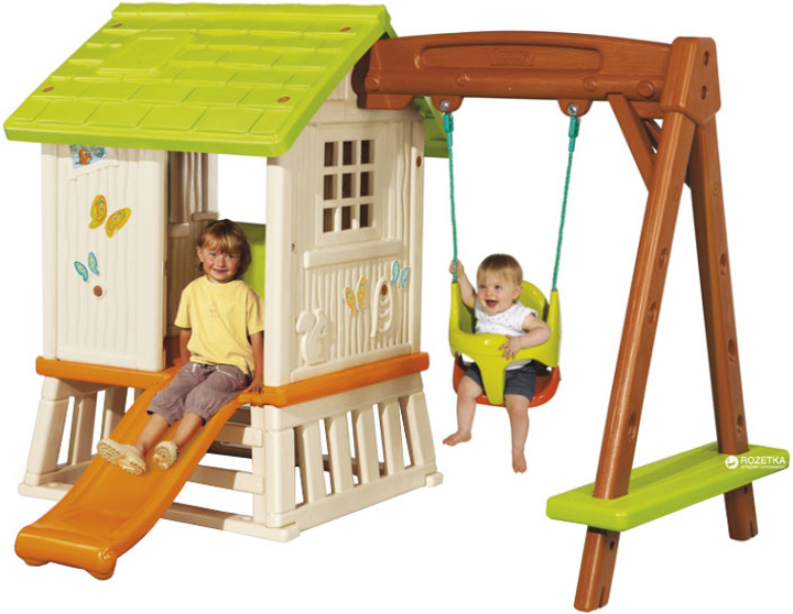 Домик Smoby Сладкие мечты с горкой и качелями (810601) – фото, отзывы ...