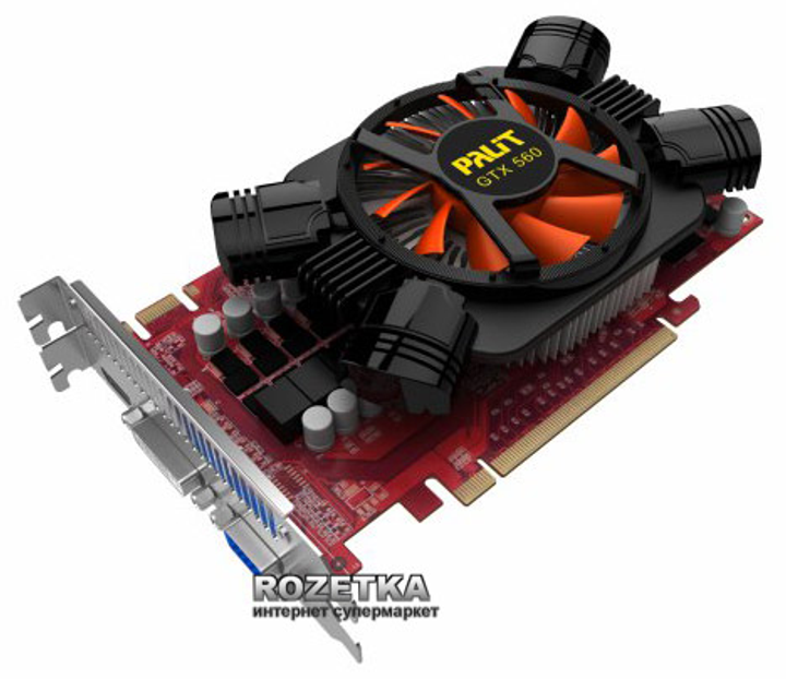 Видеокарта Palit PCI-Ex GeForce GTX 560 OC 1024MB GDDR5 (256bit) (810/ ...