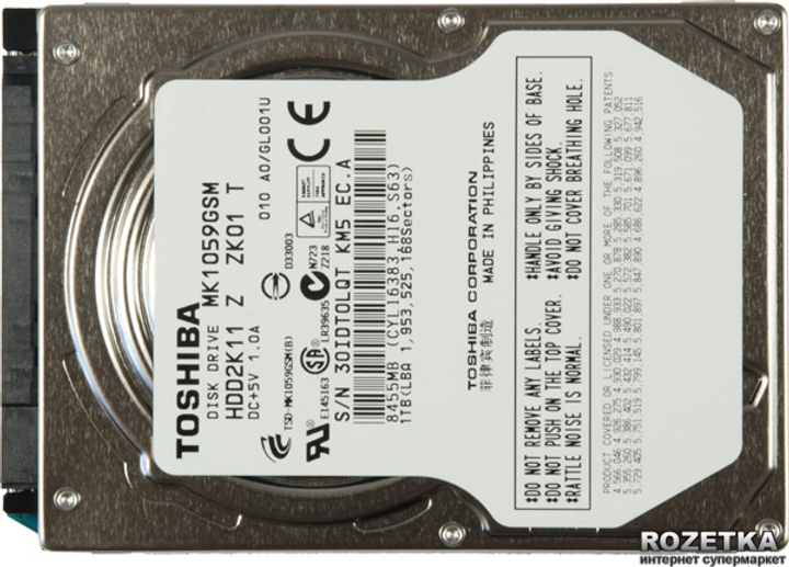 Жесткий диск Toshiba 1TB 5400rpm 8MB MK1059GSM 2.5 SATAII – фото ...