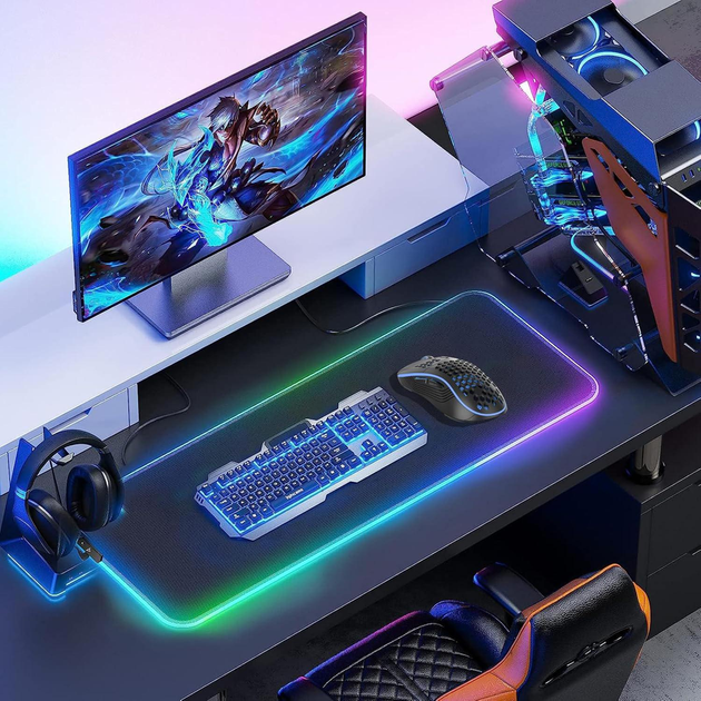 Беспроводная игровая мышка AVMTON, сверхлегкая, перезаряжимая для PS4, XBOX, ПК, Chromebook, ноутбука. Черная - изображение 7