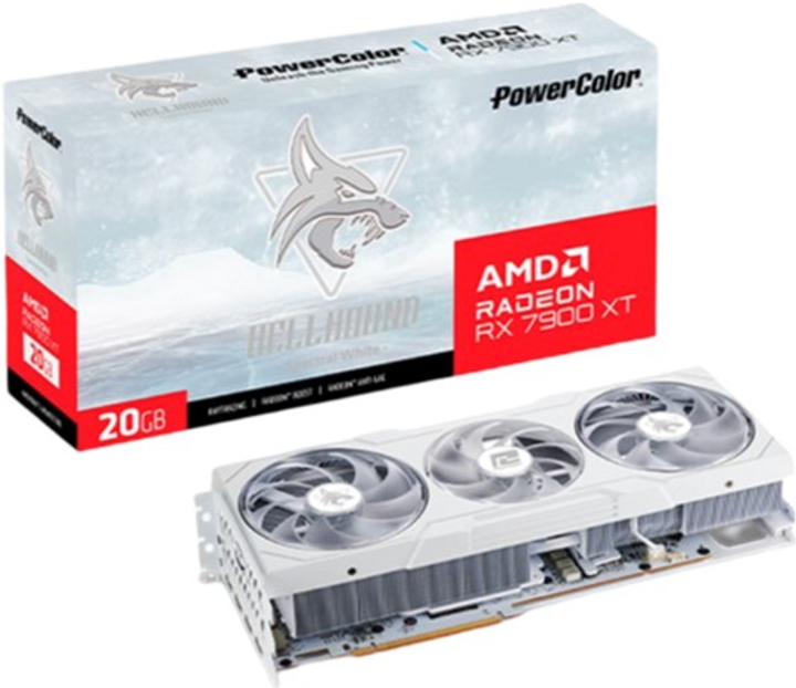 Karta graficzna Powercolor PCI-Ex Radeon RX 7900 XT Hellhound Spectral White 20GB GDDR6 (320bit) (2500/20000) (1 x HDMI, 3 x DisplayPort) (RX7900XT 20G-L/OC/WHITE) - obraz 7