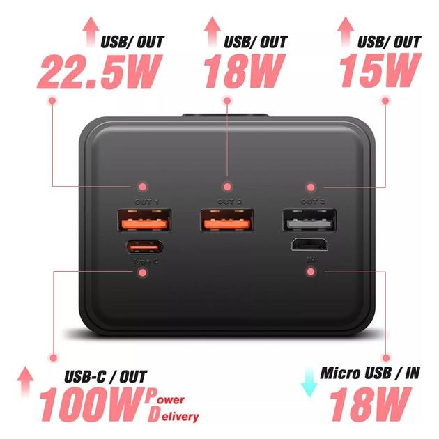 Повербанк Proove 40000mAh 100W для ноутбука 3xUSB/Type-C PD/QC с ...