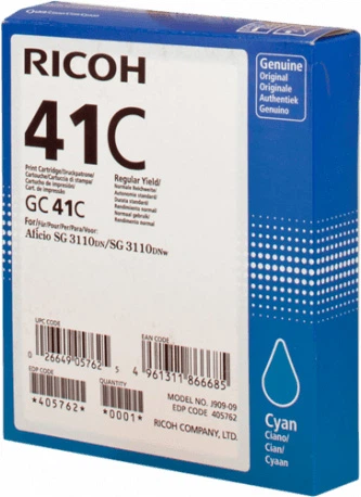 Tusz do drukarek Ricoh GC41HC Cyan (4961311866685) - obraz 2