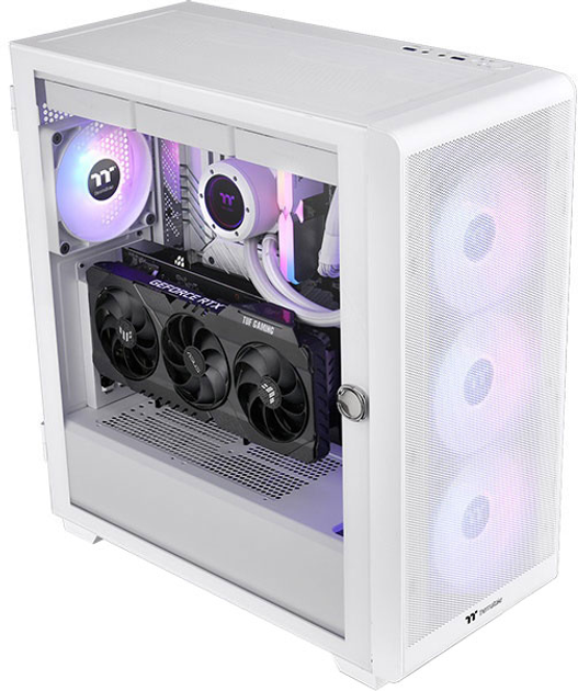 Obudowa Thermaltake S250 TG ARGB Snow White (CA-1Y6-00M6WN-00) - obraz 2