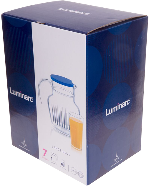 Zestaw 6 szklanek z dzbankiem Luminarc Florero Lance Blue 1.4 l (0883314734867) - obraz 5