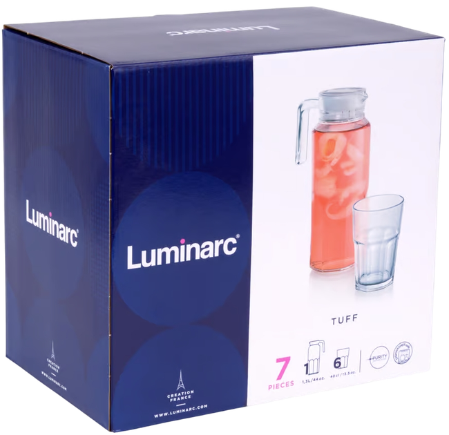 Набір для напоїв Luminarc Tuff із 7 предметів (0883314921472) - зображення 2