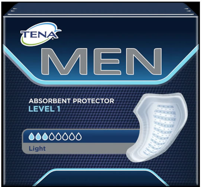 Podkładki urologiczne męskie Tena Men Absorbent Protector Level 1 24 szt (7322540016338) - obraz 1