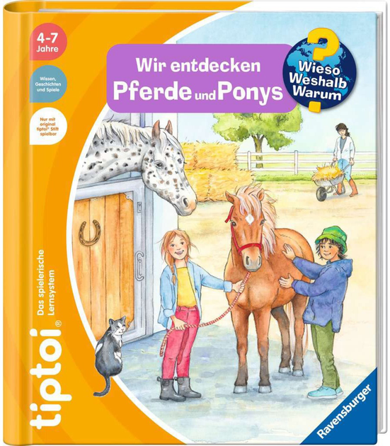 Książka dla dzieci Ravensburger Tiptoi Dlaczego? Dlaczego? Dlaczego? Odkrywamy konie i kucyki (9783473492299) - obraz 1