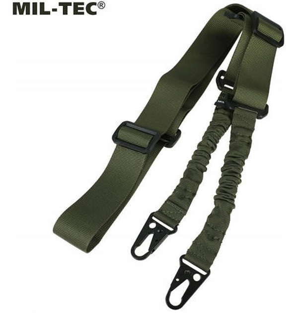 Ремінь для зброї двоточковий Mil-Tec TACTICAL M.BUNGEE 2-POINT OLIVE (16185101) - зображення 1