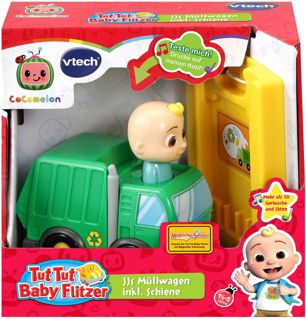 Машинка Vtech Tut Tut Baby Flitzer CoComelon JJs Пожежна машина (3417765614040) - зображення 1