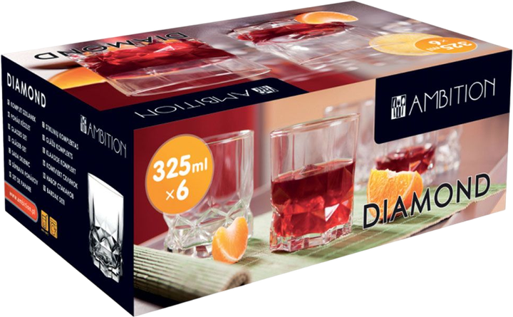 Набір склянок Ambition Diamond низьких 325 мл 6 шт (5904134646828) - зображення 3