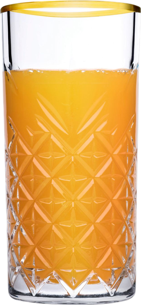 Komplet szklanek Pasabahce Timeless Gold wysokich 450 ml 4 szt (8693357472624) - obraz 3