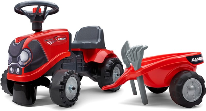 Трактор-каталка Falk Baby Case IH Ride-On Tractor з причепом та аксесуарами Червоний (3016200023838) - зображення 1