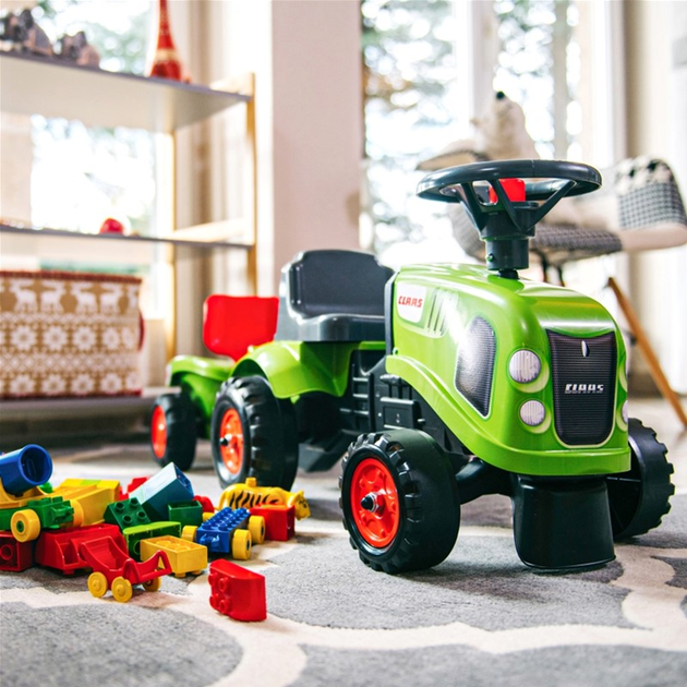 Jeździk Falk Baby Claas Traktor z przyczepą i akcesoriami Zielony (3016200021230) - obraz 6