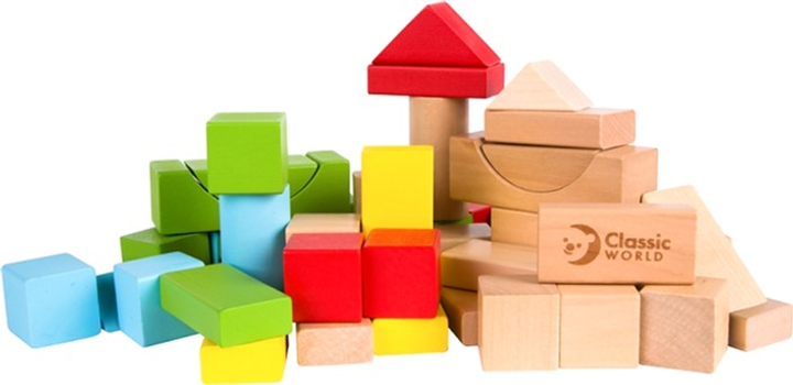 Klocki drewniane Classic World Wooden Blocks Junior 50 elementów (6927049000669) - obraz 6