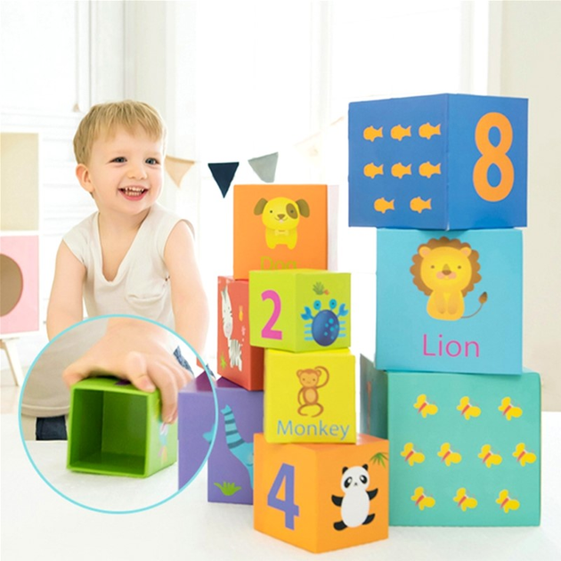 Kostki edukacyjne Classic World Magic Box Blocks Puzzle Tower 10 szt (6927049002106) - obraz 8