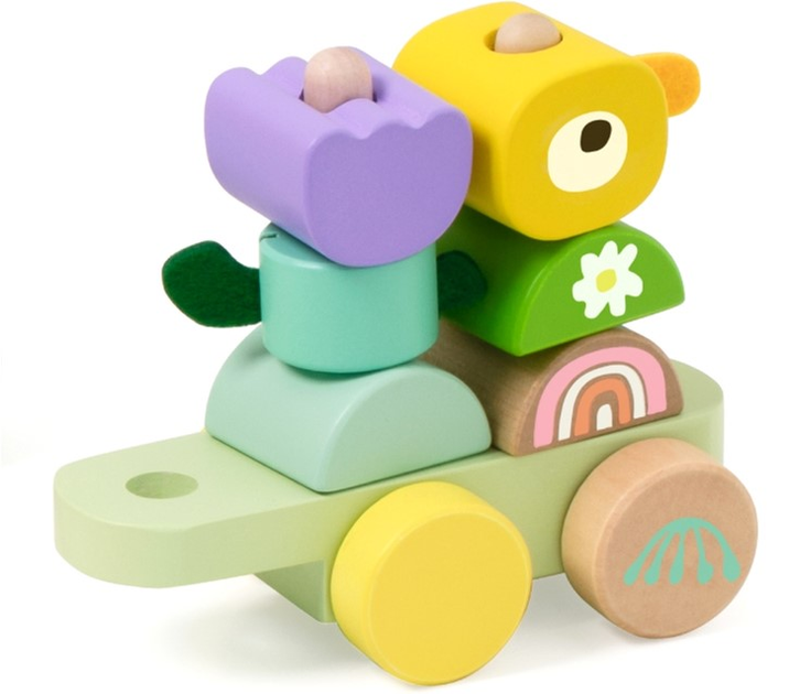 Zabawka na kółkach Classic World Montessori Jungle Pull Train (6927049015199) - obraz 7
