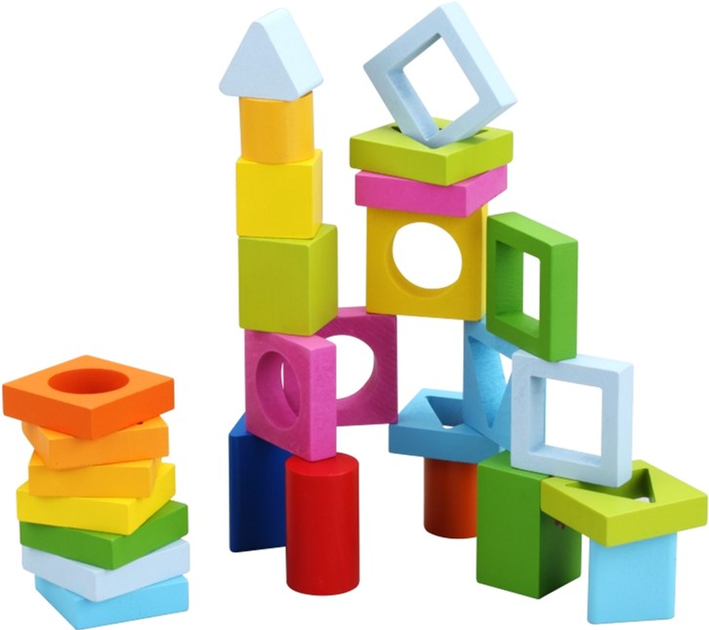 Zabawka-sorter edukacyjna Classic World Montessori Geometric Shapes 5 w 1 28 elementów (6927049001758) - obraz 5