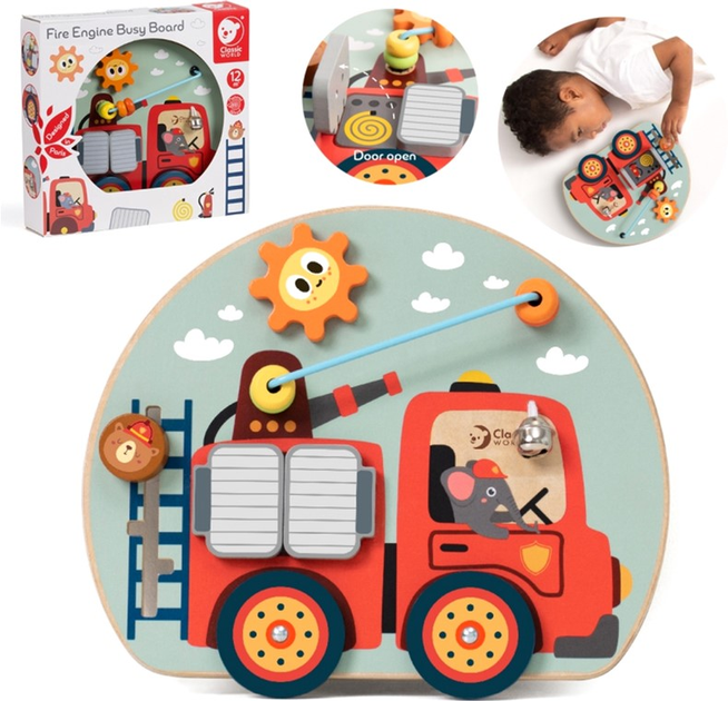 Розвиваюча іграшка Classic World Fire Engine Busy Board (6927049021688) - зображення 8