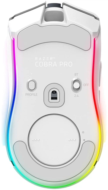 Mysz Razer Cobra Pro Bluetooth/USB/Wireless White (RZ01-04660200-R3G1) - obraz 5