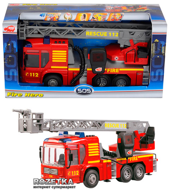 Игрушка Dickie Toys Функциональная пожарная машина (3443992) – фото ...