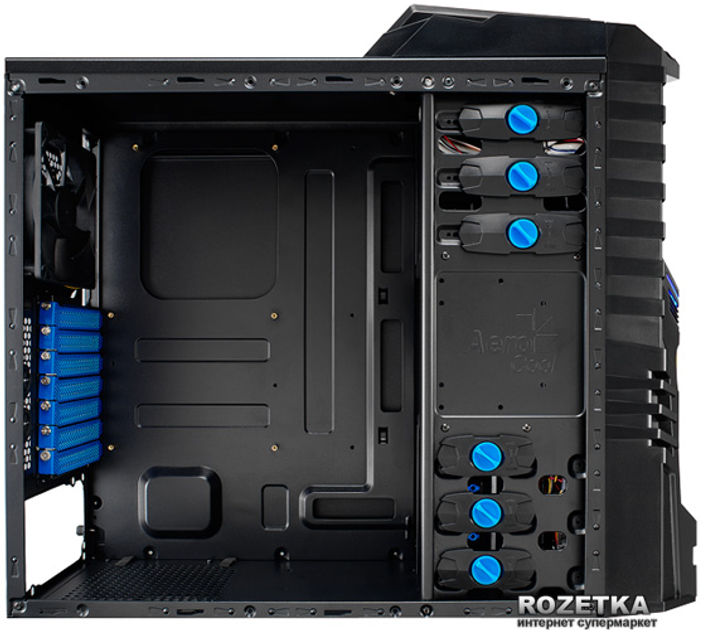 Корпус Aerocool PGS X-Warrior Black Blue LED (EN56670) - изображение 4