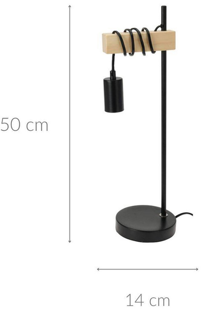 Настільна лампа Home & Styling Loft з лампою на кабелі 14 x 50 см (8720573415361) - зображення 4