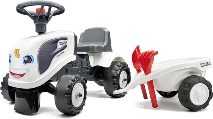 Трактор-каталка Falk Baby Valtra Tractor с прицепом и аксессуарами ...