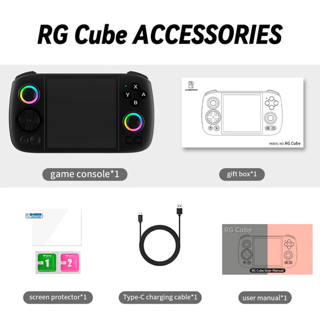 Ретро игровая приставка Anbernic RG Cube 128GB Black [109009