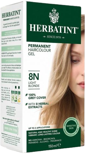 Farba w żelu Herbatint Permanent Hair Colour 8N Jasny Blond 150 ml (8016744805131) - obraz 1