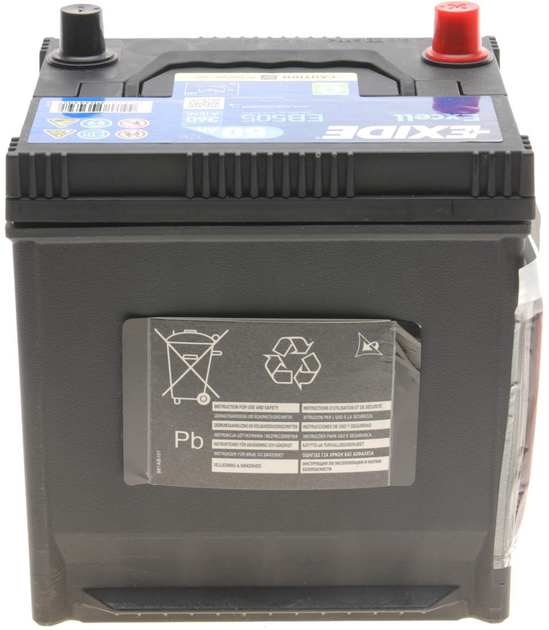 Аккумуляторная батарея Excell Exide Asia 50 А/час 360 A 200 x 173 x 222 мм (+/-) B0 (EB505) - изображение 2