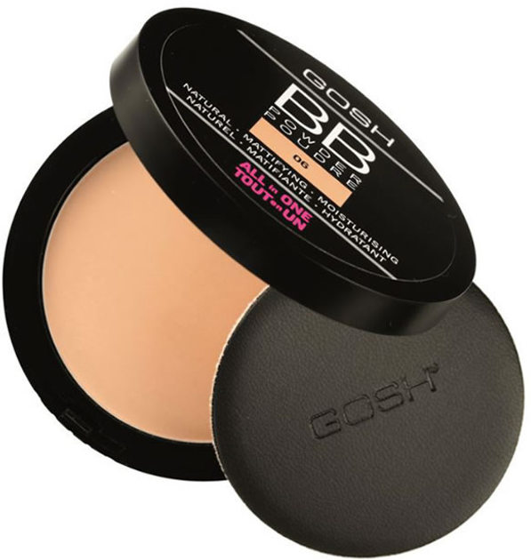 Puder matujący Gosh BB All In One 06 Warm Beige w kompakcie 6.5 g (5701278615242) - obraz 1