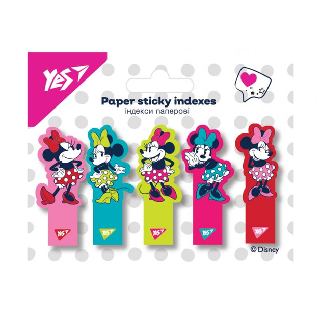 Стикер-закладка Yes Minnie Mouse 50x15мм, 5x20 шт (170312) – фото ...