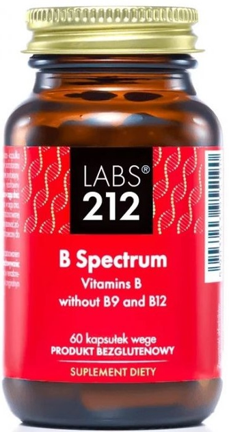 Kompleks witamin z grupy B Labs212 B Spectrum bez B9 i B12 60 kapsułek (5904507290191) - obraz 1