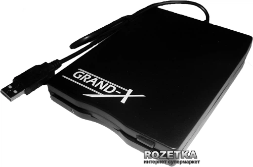 USB-дисковод Grand-X Ext FDD 3.5" 1.44 МБ (UFDD01G) - изображение 1