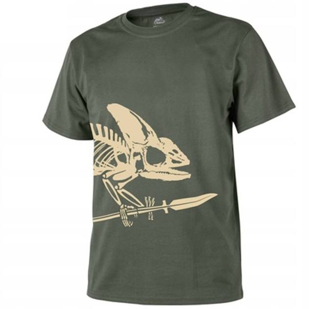 Футболка Helikon-Tex T-Shirt "Full Body Skeleton" Olive Green S - зображення 1