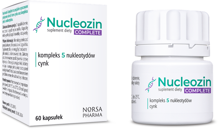 Дієтична добавка Norsa Pharma Nucleozin Complete 60 капсул (5905669770101) - зображення 2