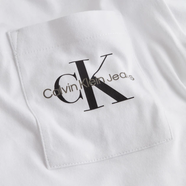 Koszulka męska bawełniana Calvin Klein Jeans J30J320936YAF 2XL Biała (8719855868803) - obraz 5