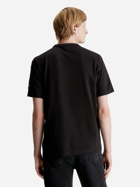 Футболка бавовняна чоловіча Calvin Klein Jeans J30J323484BEH 2XL Чорна (8720108076999) - зображення 2