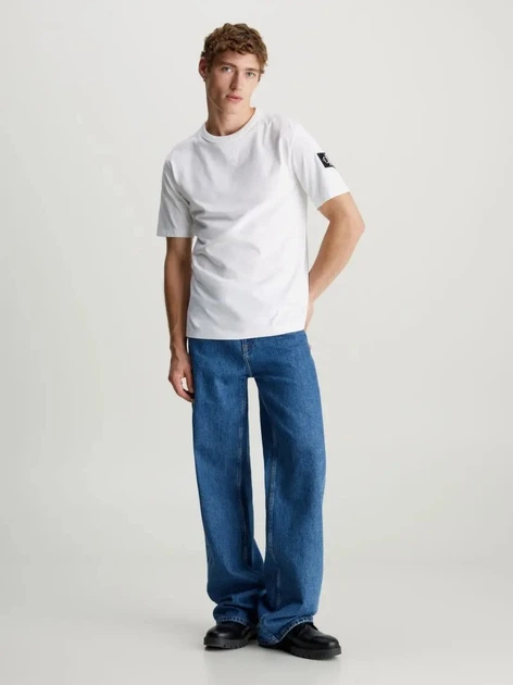 Футболка бавовняна чоловіча Calvin Klein Jeans J30J323484YAF S Біла (8720108080095) - зображення 3