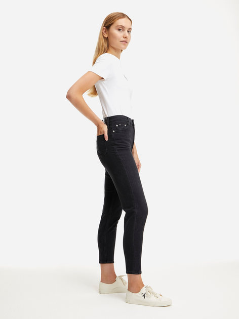 Jeansy damskie mom`s z wysokim stanem Calvin Klein Jeans J20J2216591BY NI25 Czarne (8720107891357) - obraz 5