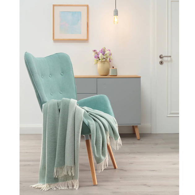 Плед BIEDERLACK Cashmere SALV IA-CREME 130x170 см ніжно-зелений - зображення 2